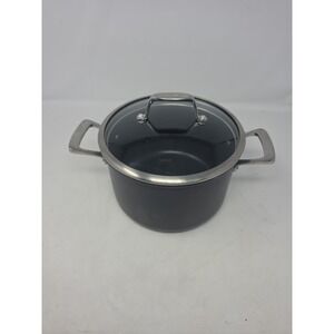 New All-clad HA1 Hard Anodized Nonstick 4qt Soup Pot With Lid